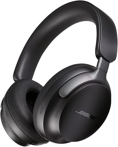 Bose QuietComfort Ultra Wireless Noise Cancelling Headphones with Spatial Audio, Over-the-Ear Headphones with Mic, Up to 24 Hours of Battery Life, Black - Black
