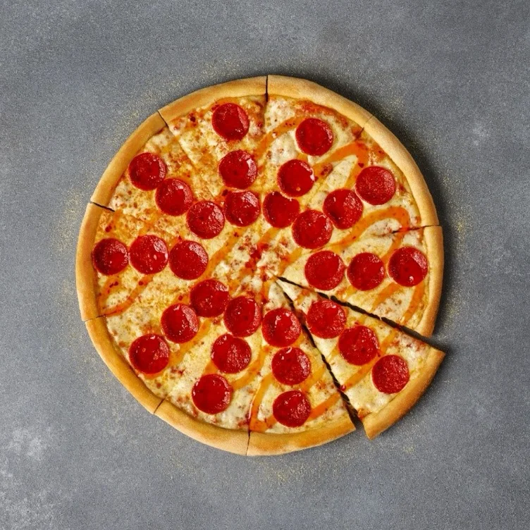 Hot honey pepperoni pizza