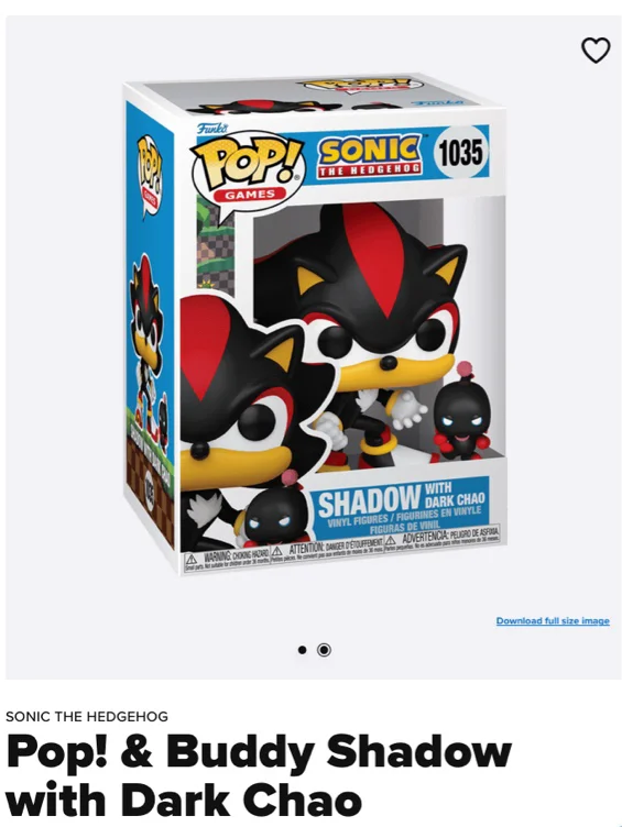 Shadow with Dark Chao Funko Pop