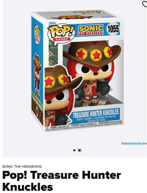 Treasure hunter Knuckles Funko pop