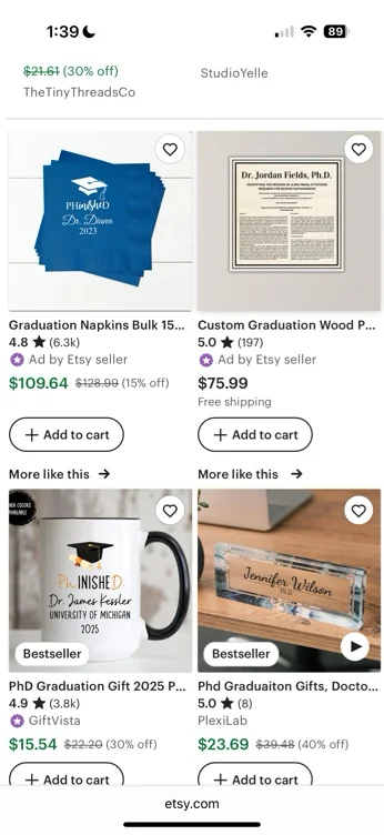 Mug or glass table decor 