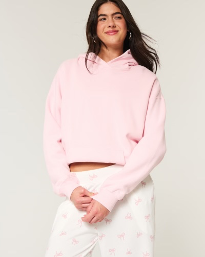 Light Pink Hollister Feel Good Fleece Oversized Cozy Hoodie