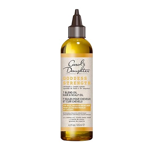 Carol's Daughter Goddess Strength Scalp and Hair Oil for Curly, Wavy, Coily Hair, Treatment with Castor Oil for Weak, Stronger Hair, 125ml - Oil