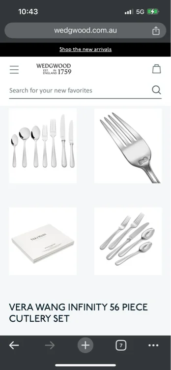 56 piece cutlery set