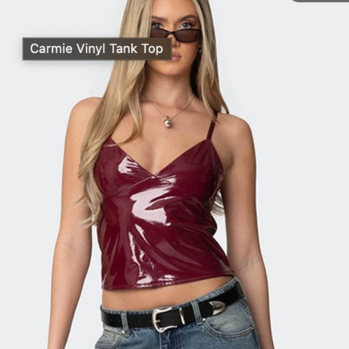 Edikted Carmie Vinyl Tank Top | PacSun