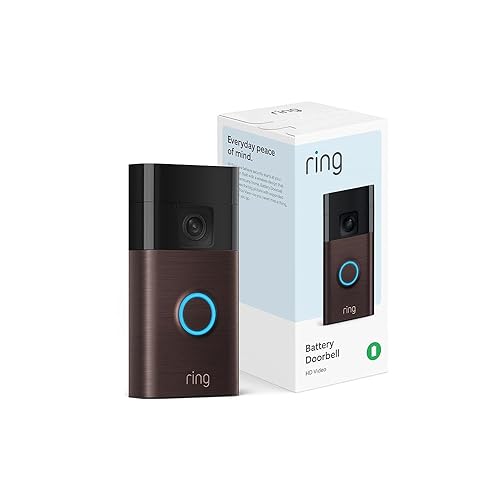 All-new Ring Battery Doorbell, Head-to-Toe Video, Live View with Two-Way Talk, and Motion Detection & Alerts (2024 release), Venetian Bronze - Venetian Bronze - 1 Doorbell