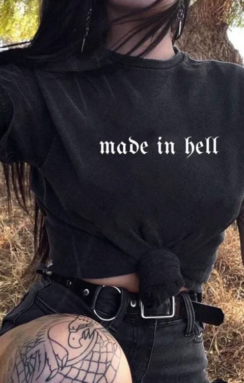 Shein made in hell top 
