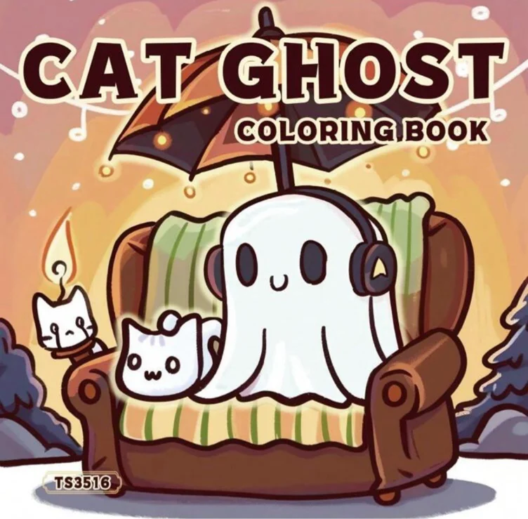 SHEIN cat ghost colouring 