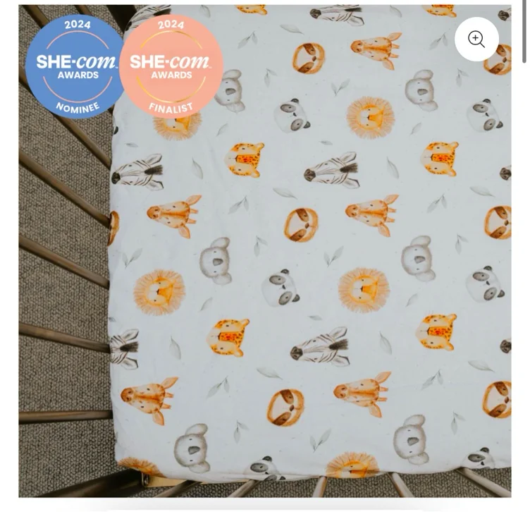 Waterproof Cot Sheet - Peek A Zoo