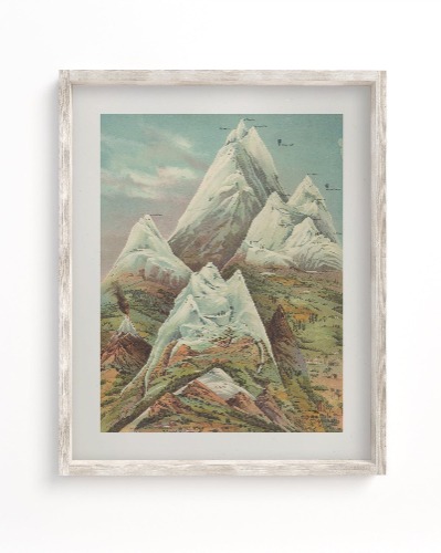 Mountain Regions 2 Scientific Illustration Museum Print