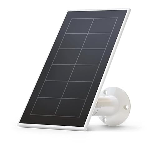 Arlo Essential Solar Panel Charger - Arlo Certified Accessory - Weather Resistant, 8 ft Power Cable, Adjustable Mount, Only Works with Arlo Essential and Essential XL Cameras, White - VMA3600 - White