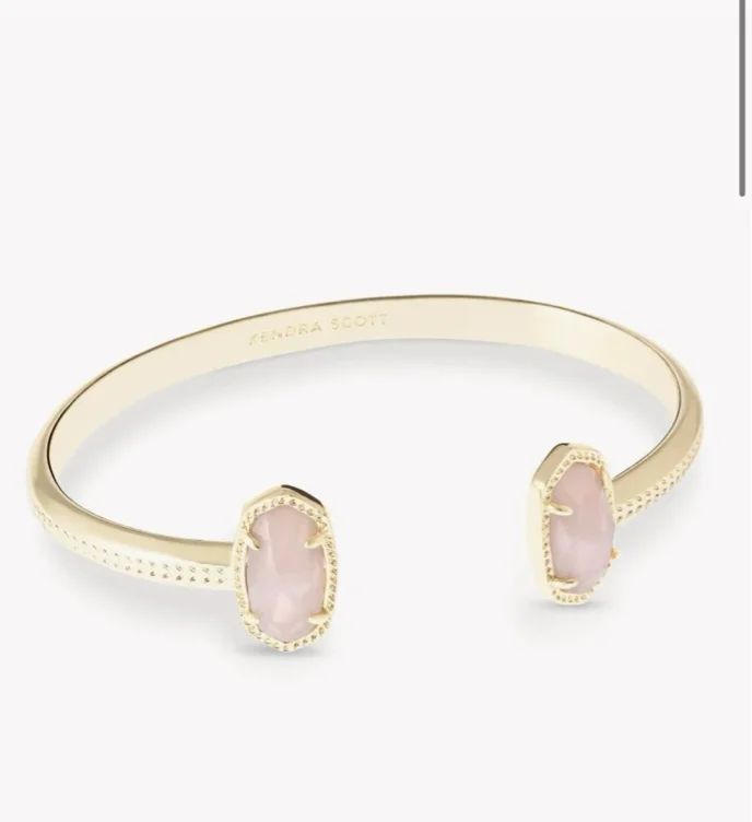 Elton Gold Cuff Bracelet in Iridescent Drusy