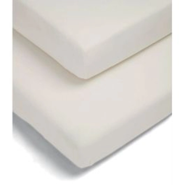 Mamas & Papas Cotton Cotbed Fitted Sheets Cream (2pk)