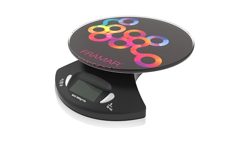 FRAMAR Digital Scale, Hair Color Scale, Kitchen Scale, Food Scale, Gram Scale - Elegant Black