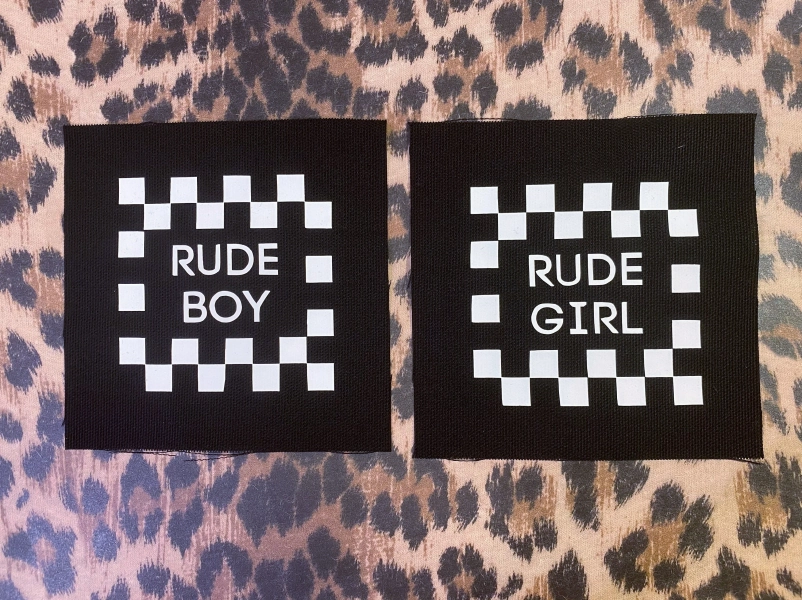 Ska Punk Patches - Rudeboy Patch - Rudegirl Patch - Rude Boy Patches - Rude Girl Patches - Cloth DIY Punk Patches for Jackets, Pants...