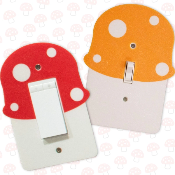 Mushroom Light Switch Cover, 3d Print Single Plate, Fungi Kitchen Pop Art, Cute Shaped Home Decor
