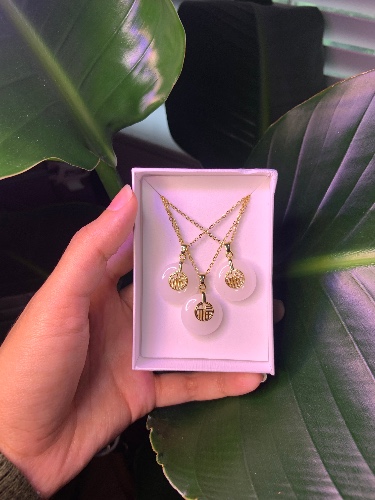 White Jade Circular Pendant | Pre-orders ship within 1-2 weeks