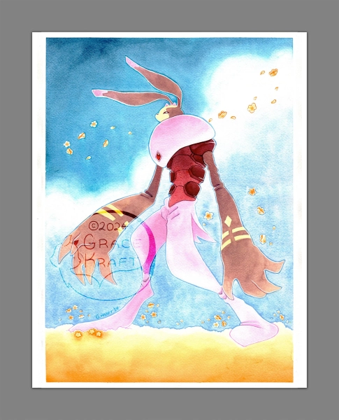 Digimon Print - "Memories of Summer" Antylamon  - 8.5” x 11”