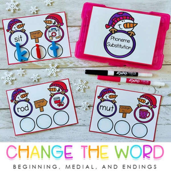 Phoneme Substitution / Deletion Activities - Change Letters to Make New Words
