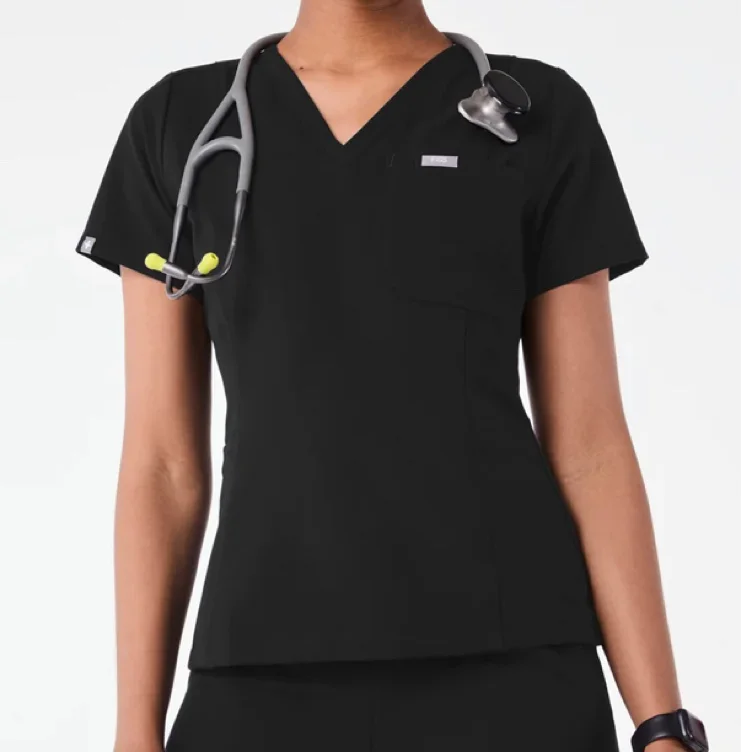 FIGS | Tulsa Scrub Top | Black