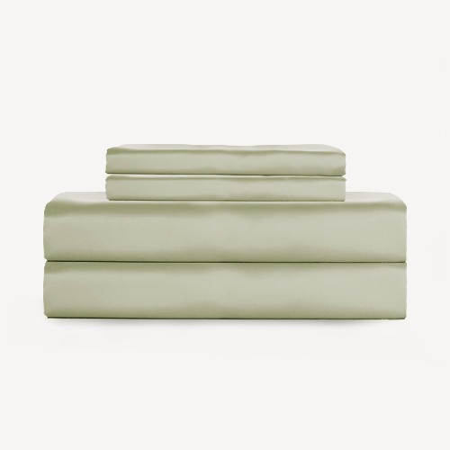 FURRFREE Bamboo Sheet Set - Pet Hair Repellent for Dogs/Cats Family | Wasabi Haze / Twin XL