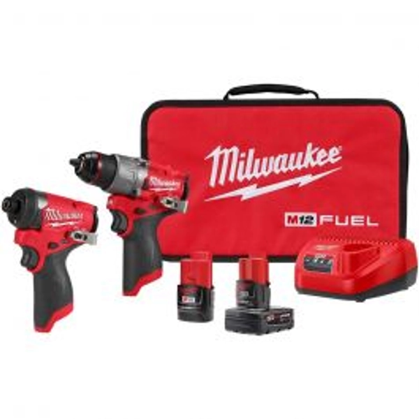 Milwaukee M12 FUEL 2pc Subcompact Impact Driver/Hammer Drill Combo Kit