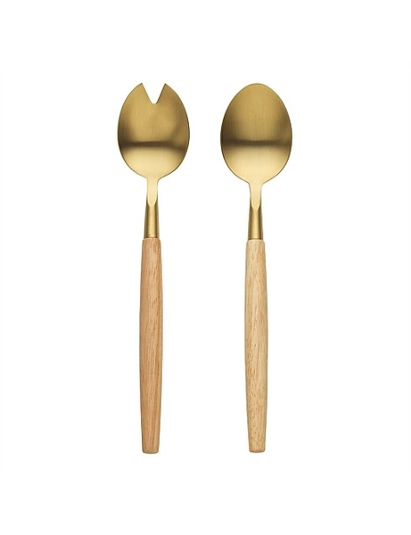 Ecology Alto 2pc Salad Server Set Gold | David Jones