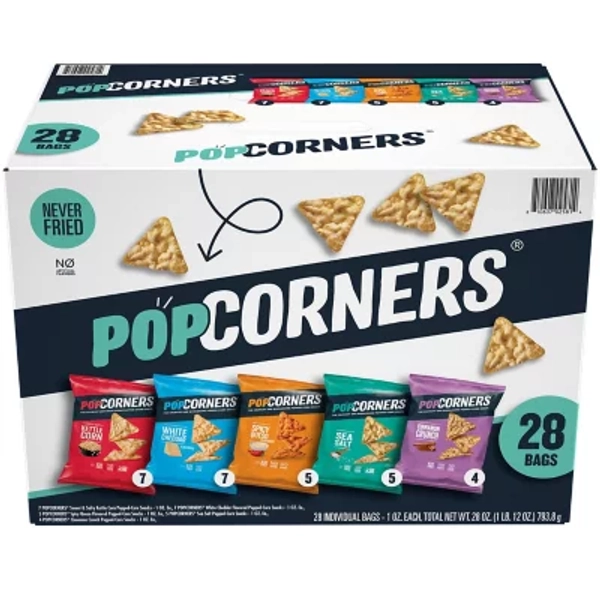 Popcorners Snack Mix Variety Pack Chips, 1 oz, 28 ct. - Sam's Club