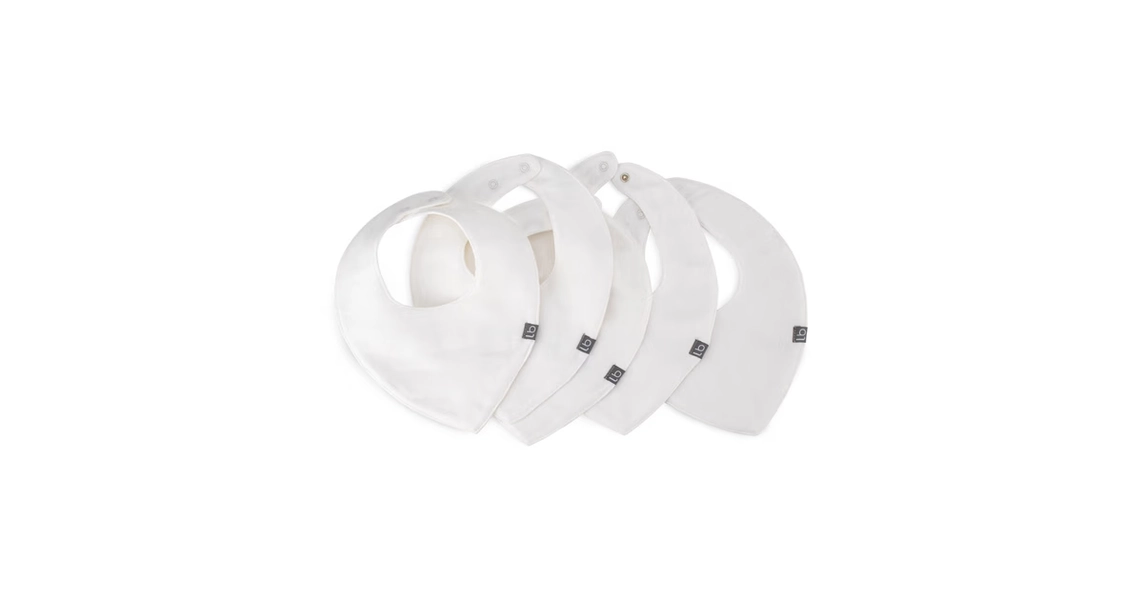 Little Bamboo 5 Pack Bib Muslin Natural | Baby Bunting AU