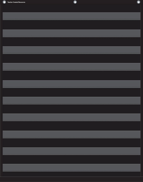 Black 10 Pocket Chart