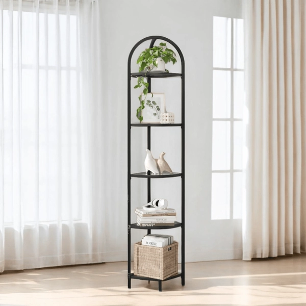 Corner Shelf Corner Shelves Corner Plant Shelf 5-Tier Corner Shelf Stand Art Deco Decor Glass Corner Shelf