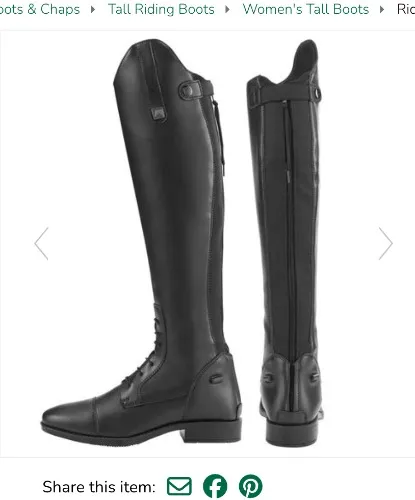 Tall riding boots.