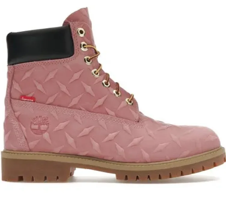 Pink Supreme Timberlands