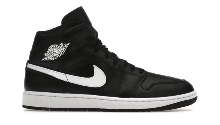 Jordan 1 Mid Black White (Women's)