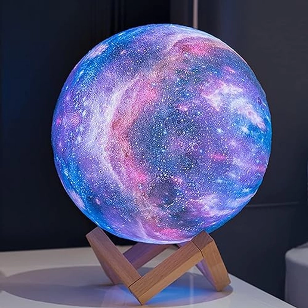 ZEYXINH 15cm Mond Lampe 3D Sternenhimmel Mondlampe, 16 Farben Remote & Touch Control Nachtlicht Stimmungslicht, USB Lade Stimmung Licht für Kinderzimmer Schlafzimmer Cafe Bar Esszimmer Party - mood lamp
