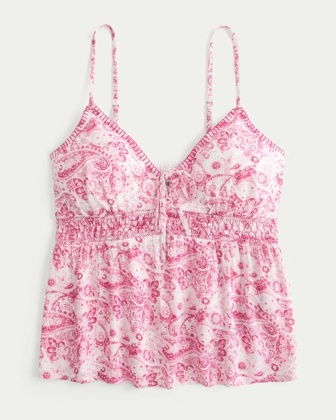 Easy Stitched Trim Babydoll Top