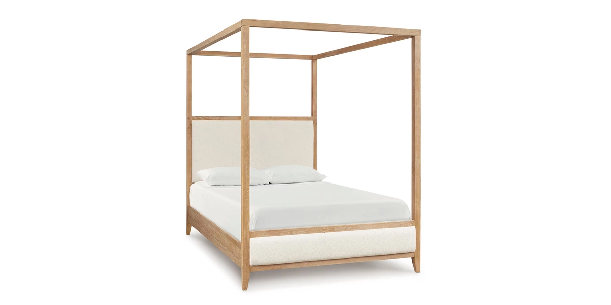 Courtland Queen Upholstered Canopy Bed | Bassett Furniture
