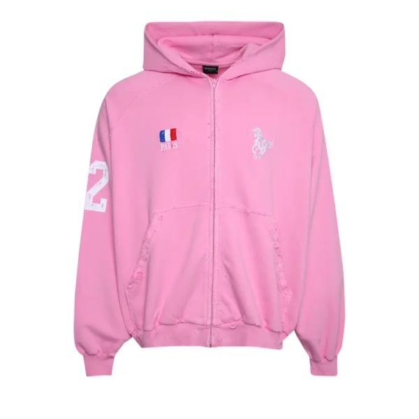 Buy Balenciaga Polo Set Zip-Up Raglan Hoodie Large Fit 'Multicolor' - 720425 TNVK7 5630 | GOAT UK