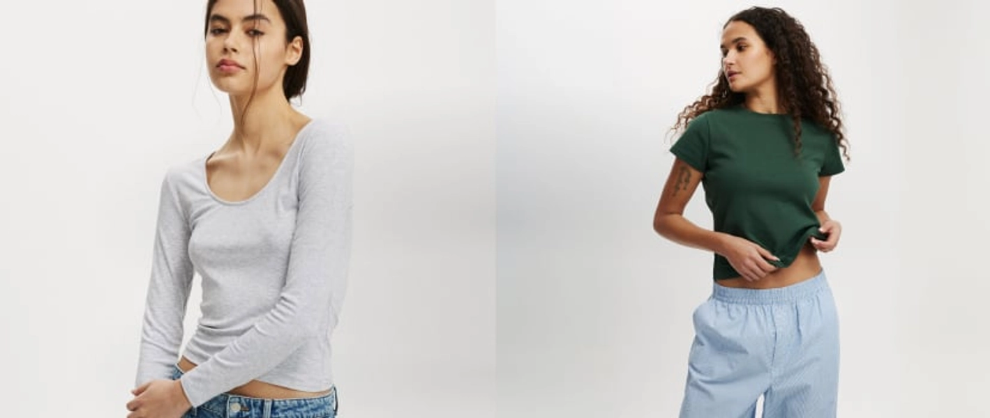 Pointelle Long Sleeve Top