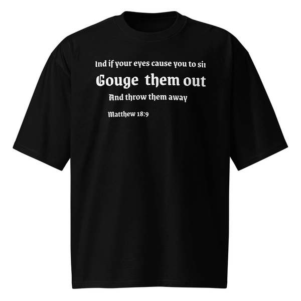 Matthew 18:9 quote/ biblically accurate angel  heavyweight t-shirt