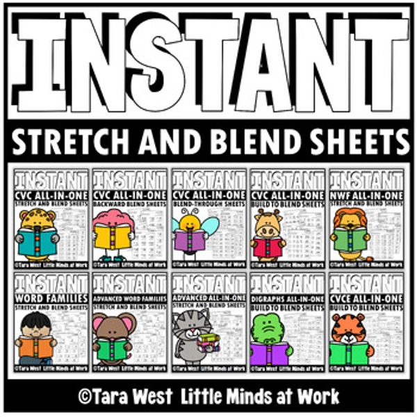 INSTANT Stretch and Blend Sheets THE BUNDLE Science of Reading SOR