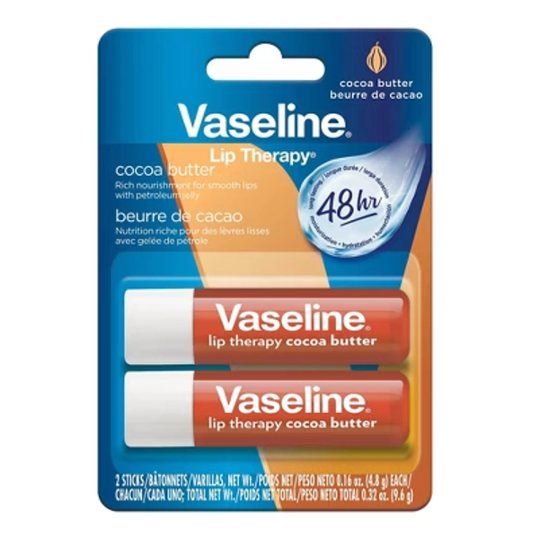 Vaseline Cocoa Butter Moisturizing Lip Therapy Twin Pack