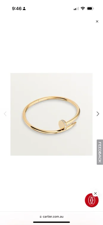 Juste un Clou bracelet, classic model, diamonds