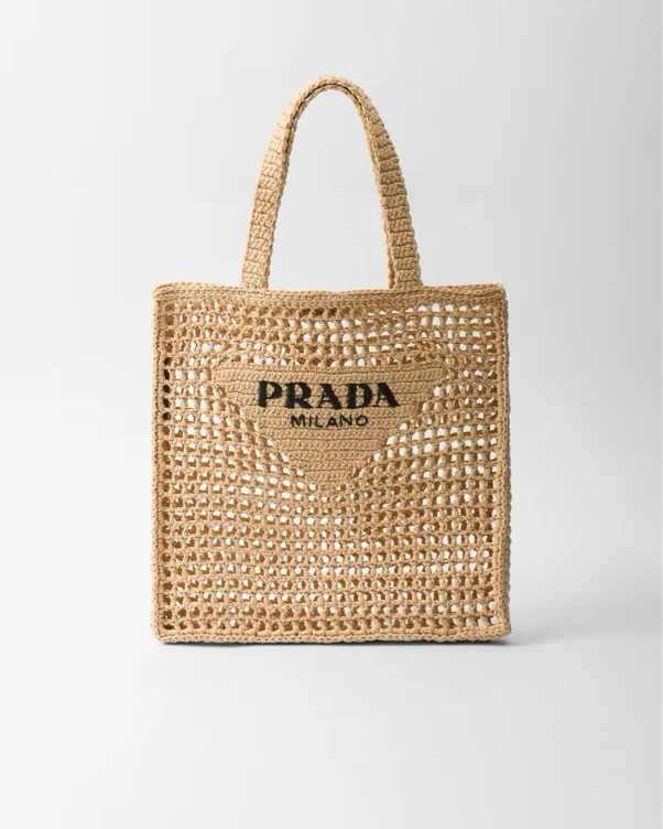 Natural Crochet Tote Bag | PRADA