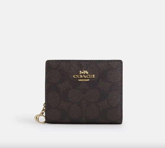 COACH® Outlet | Snap Wallet In Signature Canvas