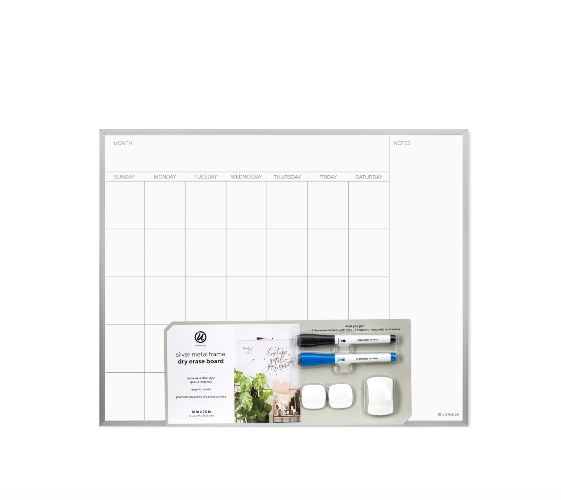 U Brands 16x20 in. Magnetic Monthly Calendar Dry Erase Board
