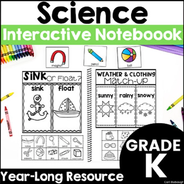 Kindergarten Science Interactive Notebook Earth, Physical, & Life Worksheets