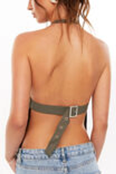Scarlette Backless Halter Top - green