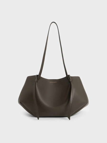 Dark Moss Calla Tote Bag | CHARLES & KEITH UK