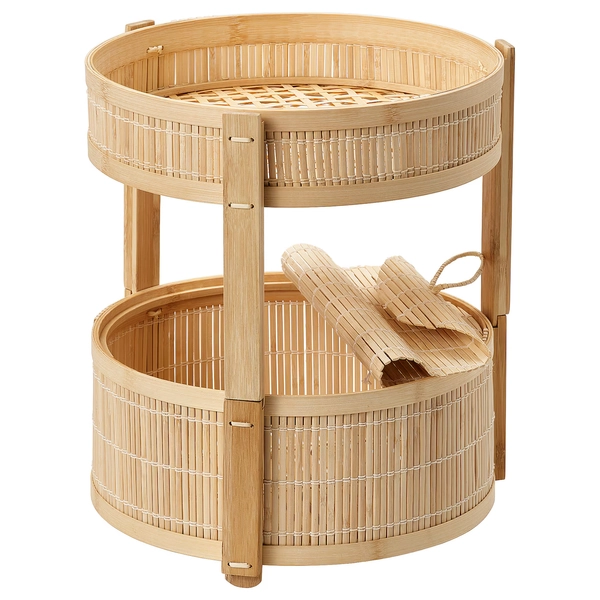 KANELMOTT Vegetable/fruit basket, set of 2 - bamboo